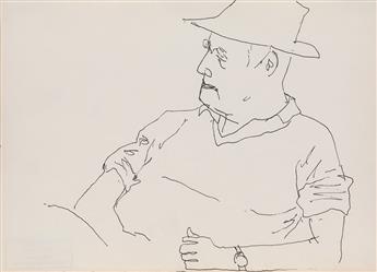 FAIRFIELD PORTER Three pen and ink drawings.
